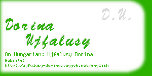 dorina ujfalusy business card